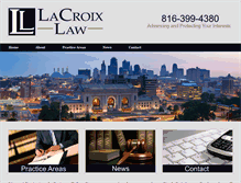 Tablet Screenshot of lacroixlawkc.com